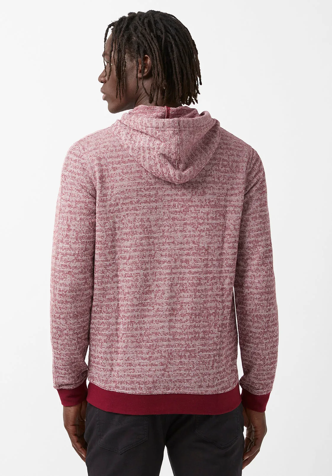 Fansa Men’s Full-zip Hoodie Sweatshirt in Dark Red - BM24067