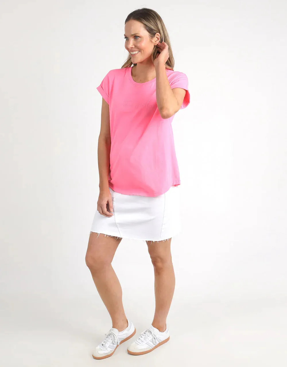 Foxwood Signature Tee - Neon Rose