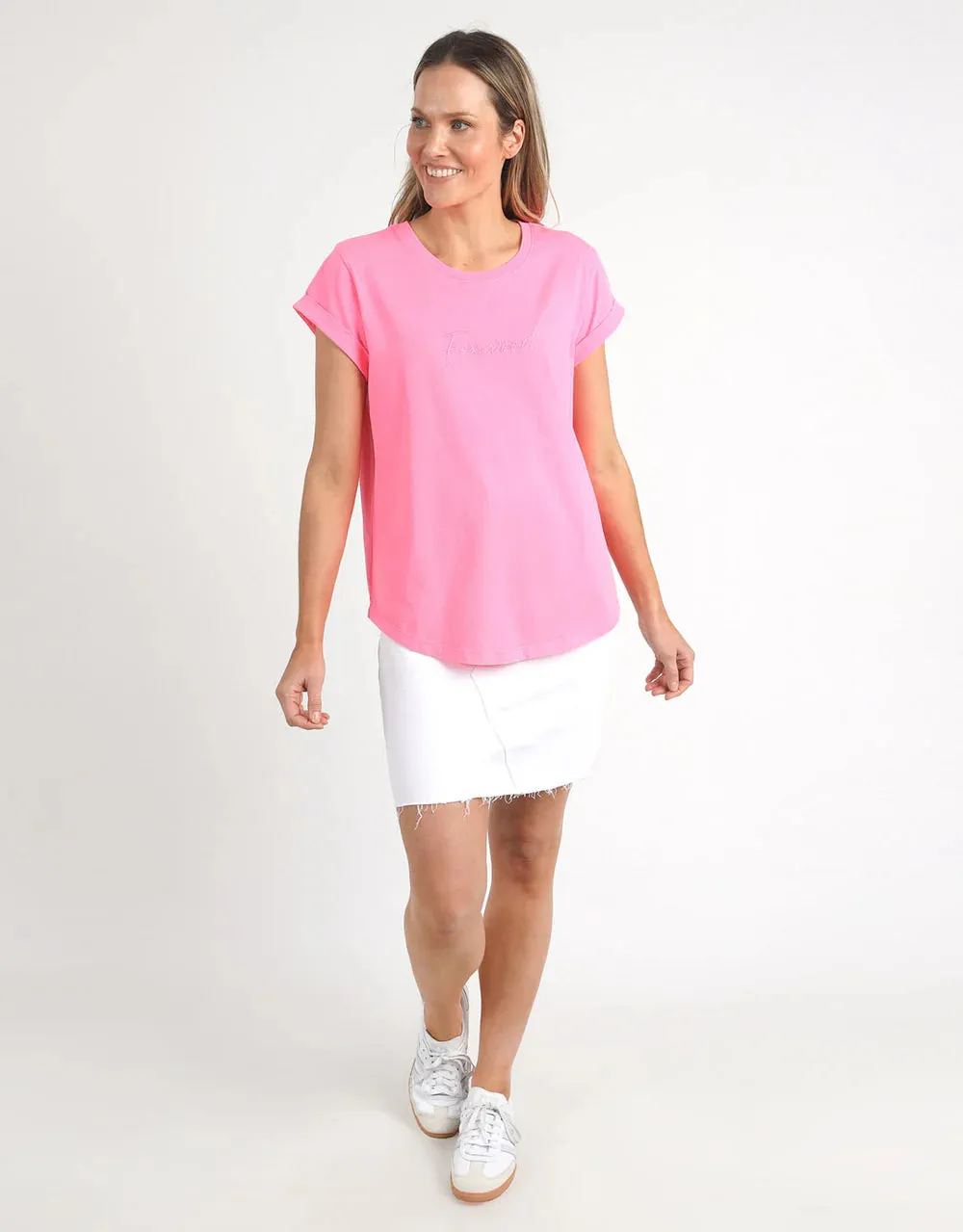Foxwood Signature Tee - Neon Rose