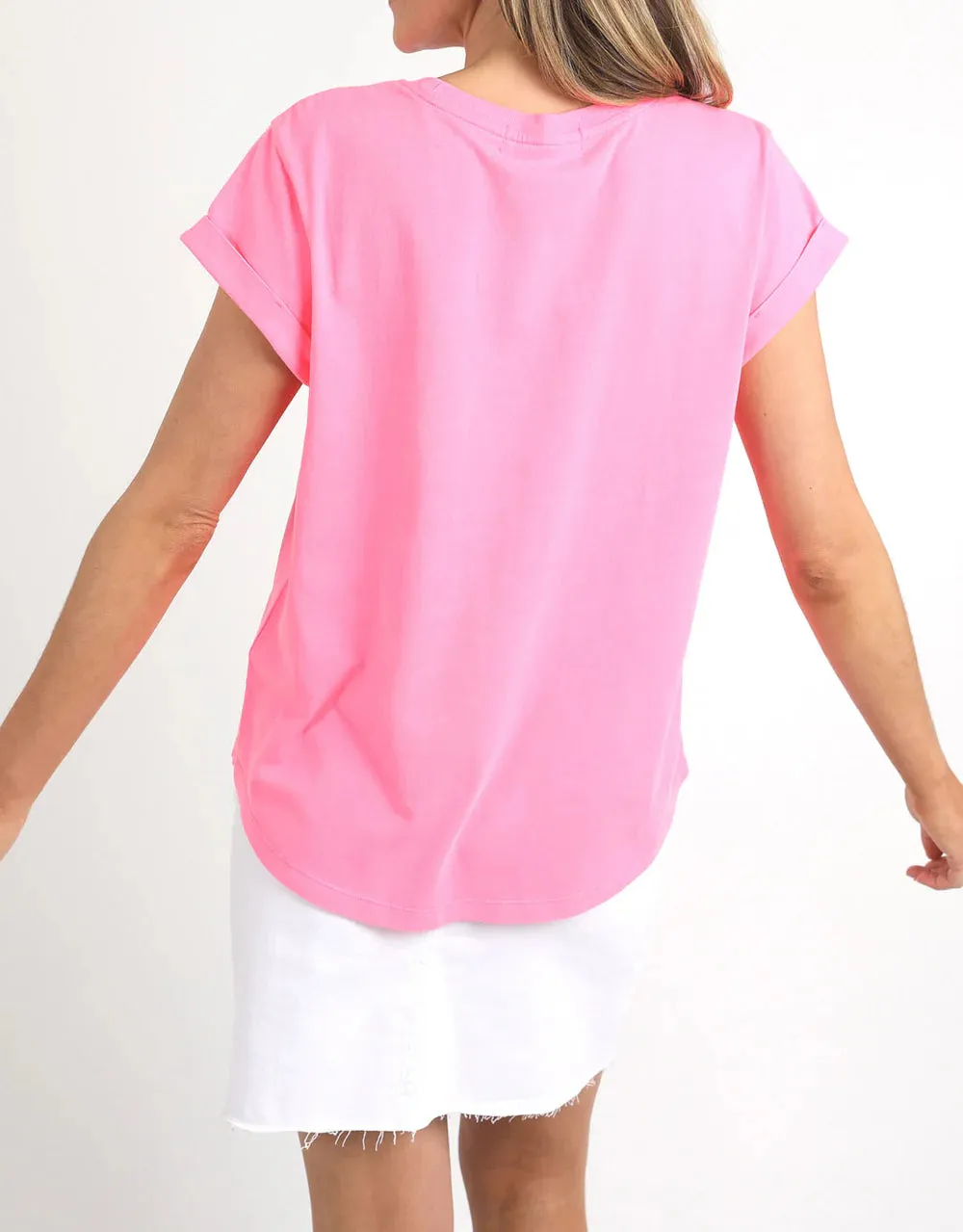 Foxwood Signature Tee - Neon Rose