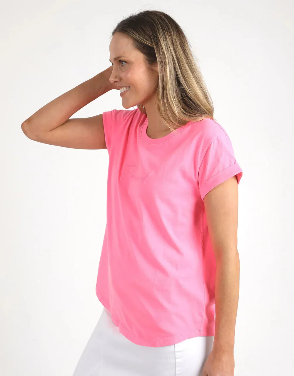 Foxwood Signature Tee - Neon Rose