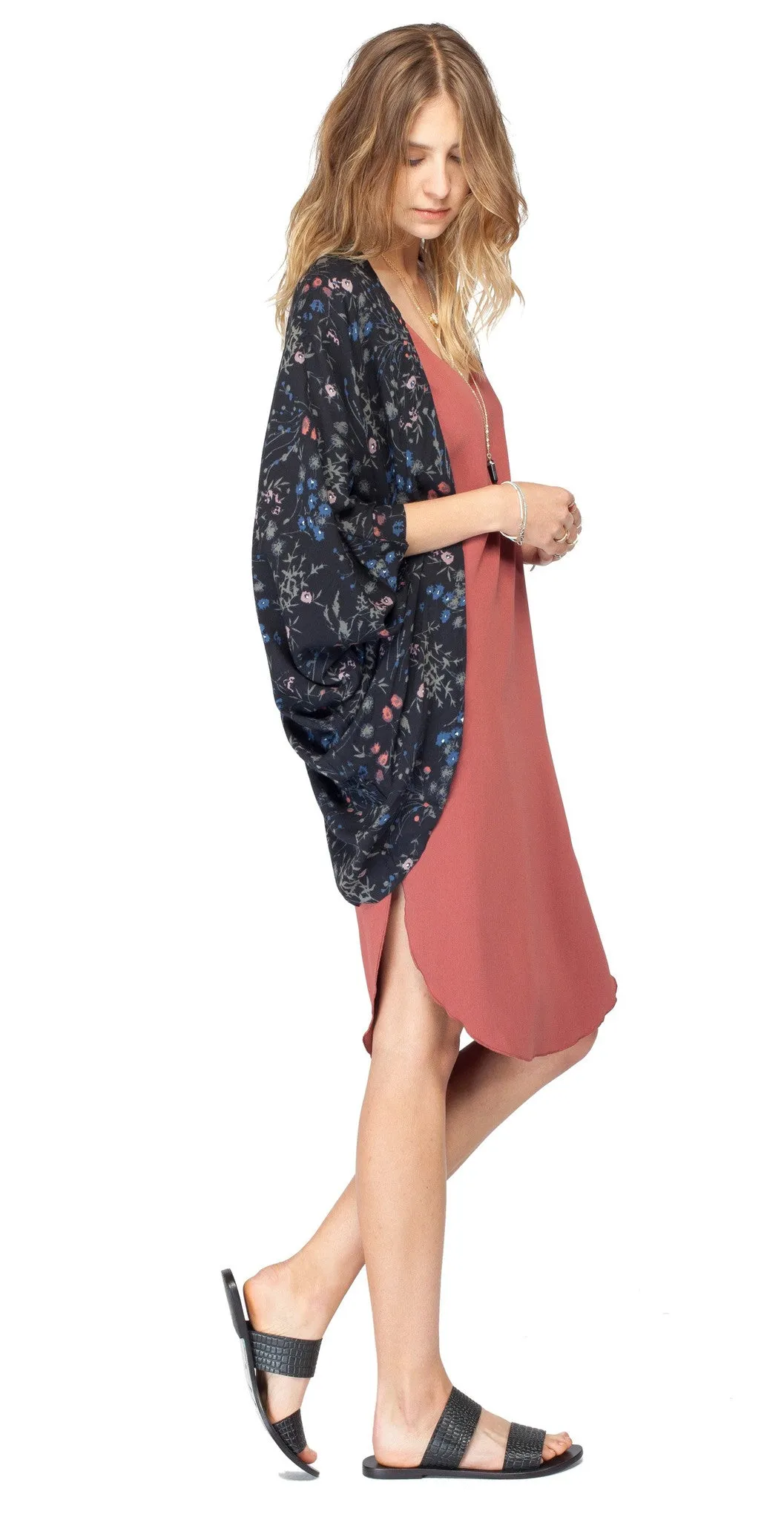 Gentle Fawn Monarch Kimono | Flora Print