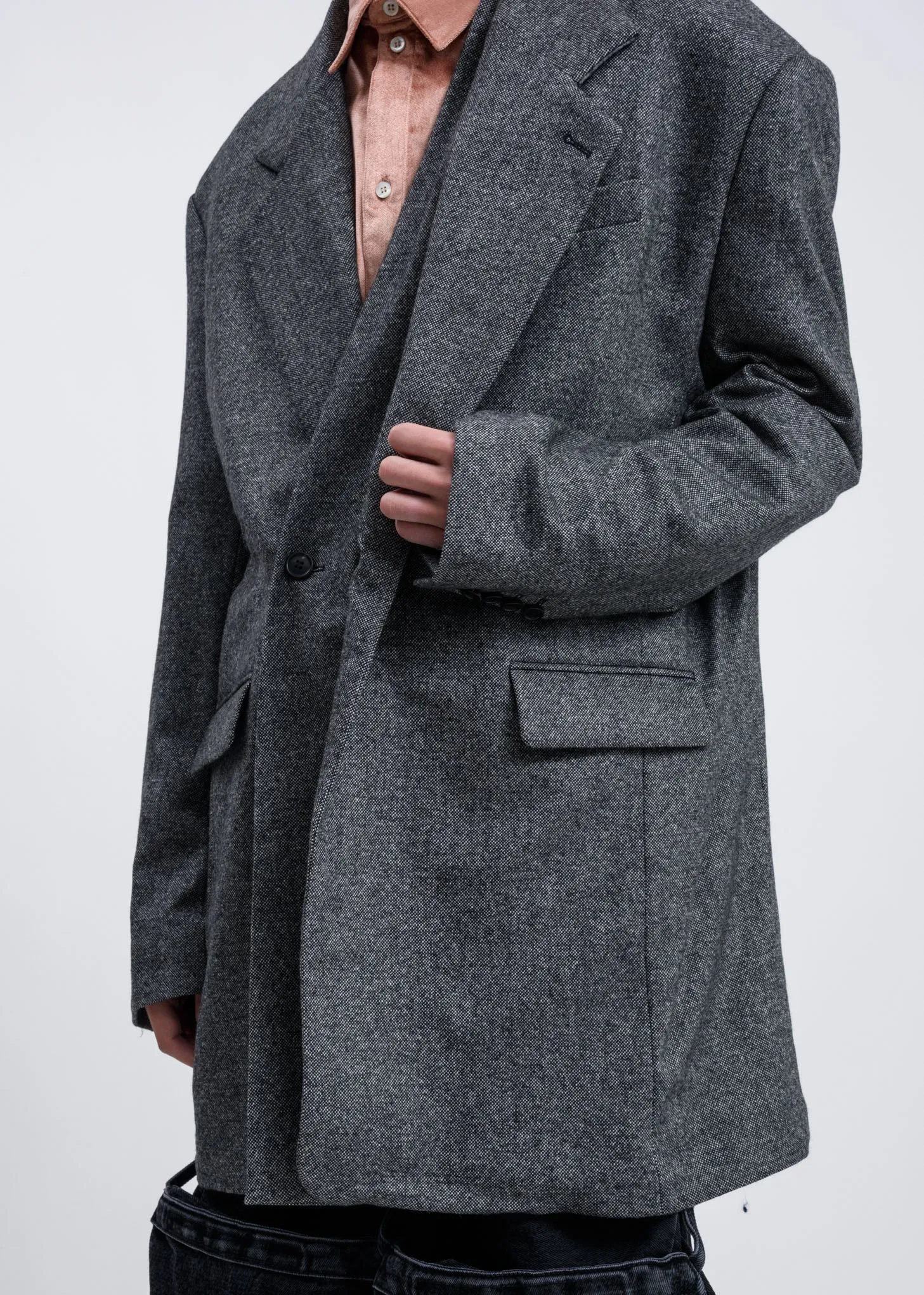 Grey Double Panel Blazer