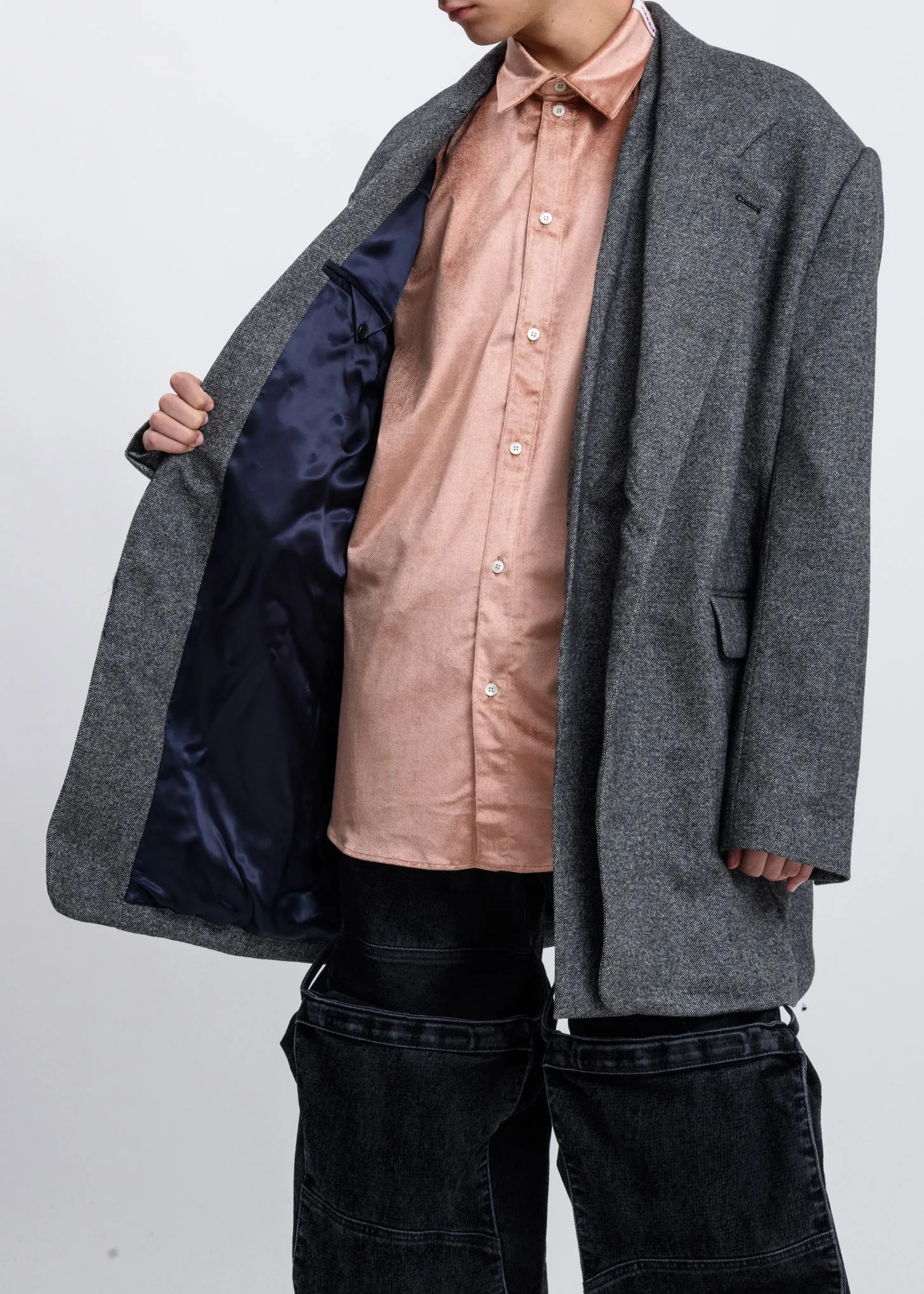 Grey Double Panel Blazer