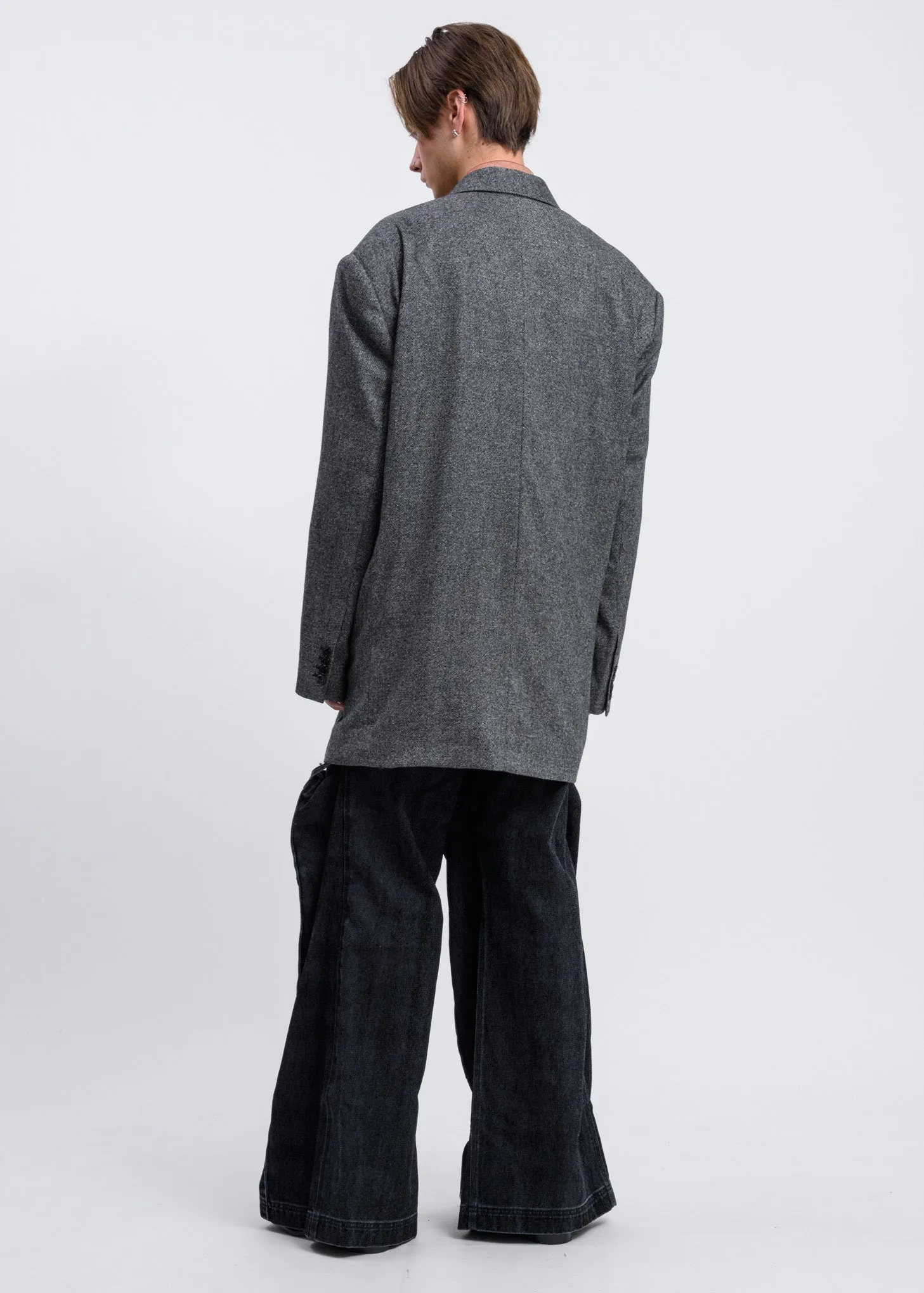 Grey Double Panel Blazer