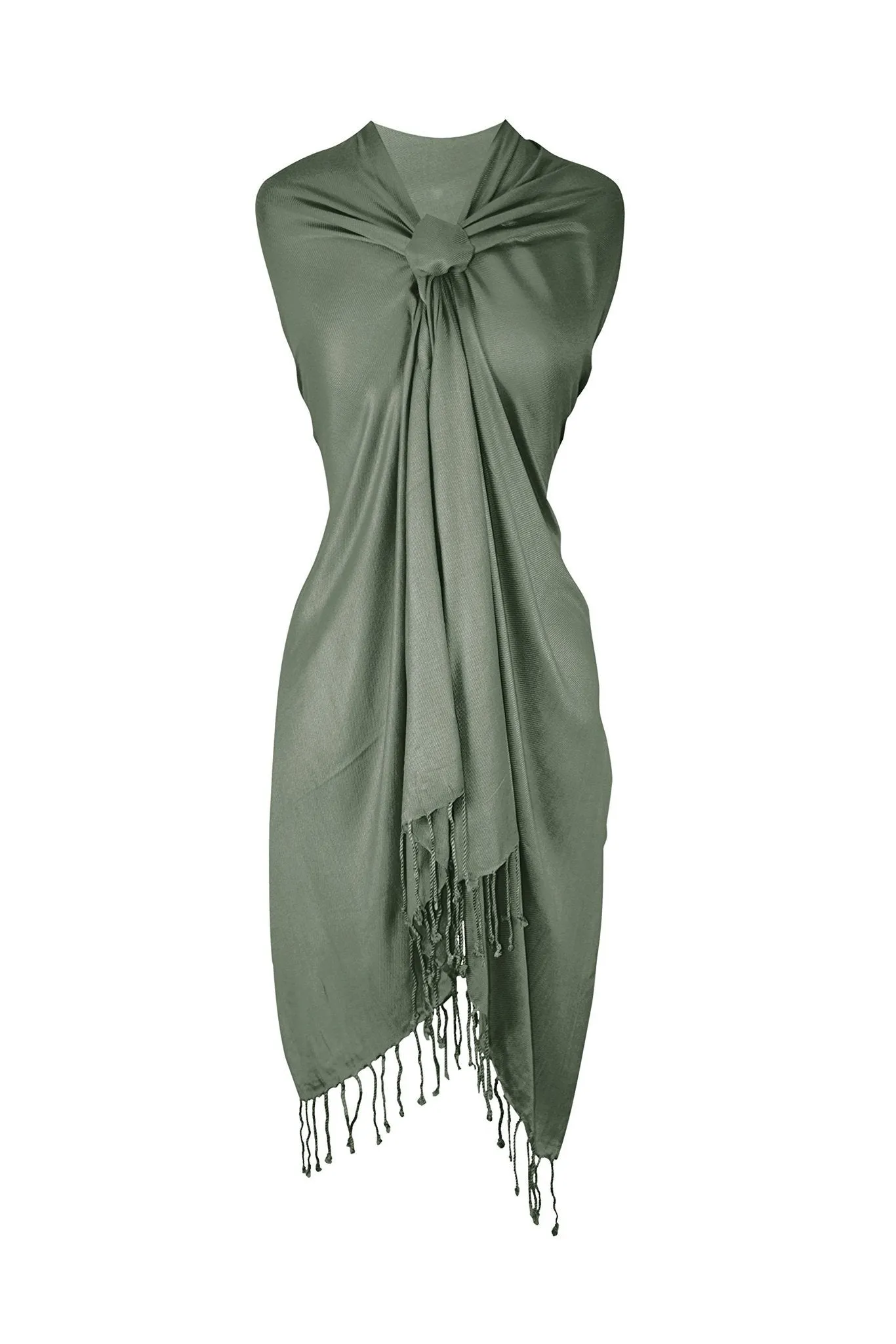 Grey Pashmina Shawl Wrap Scarf