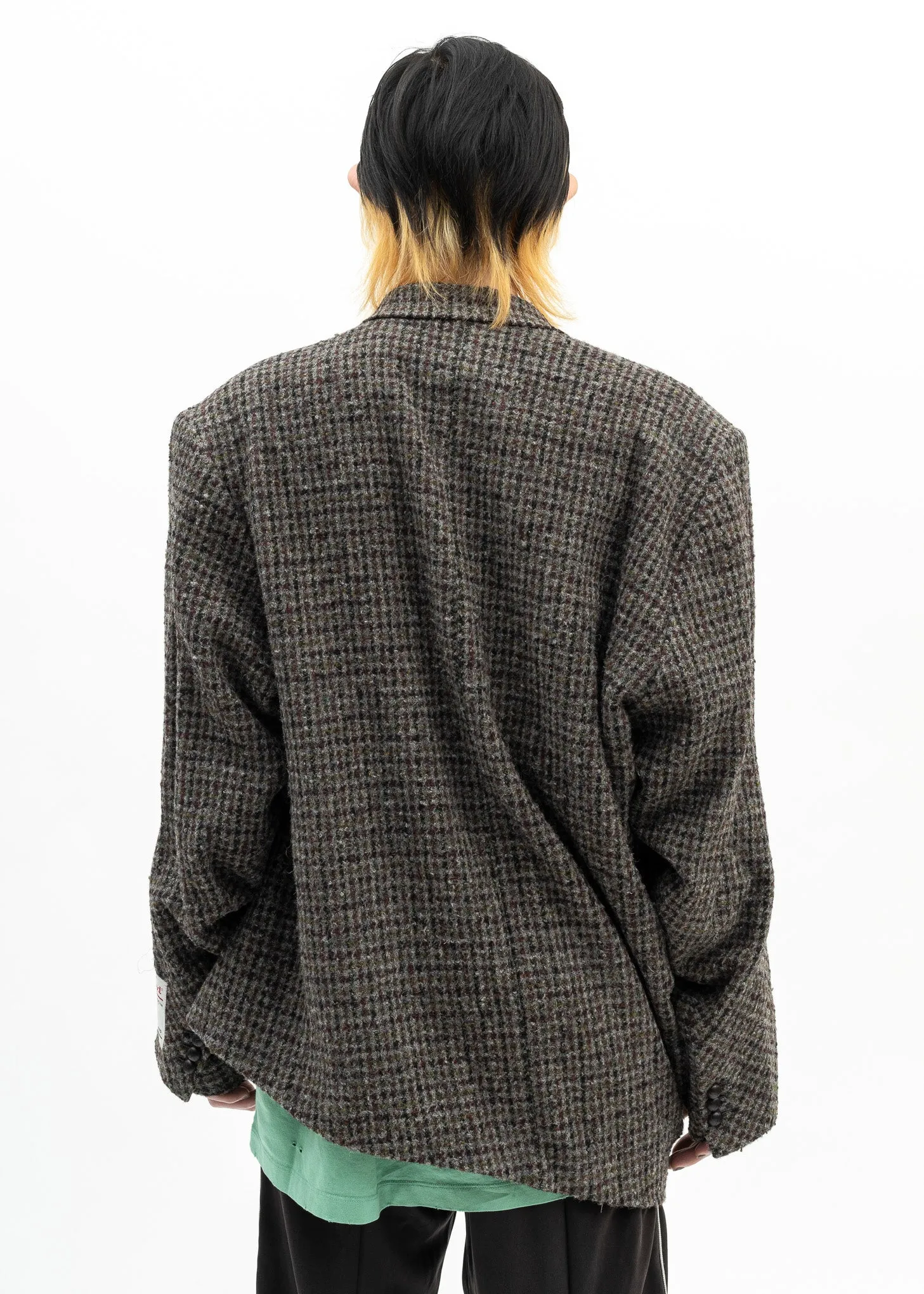 GREY ZOMBIE SILHOUETTE TAILOED JACKET