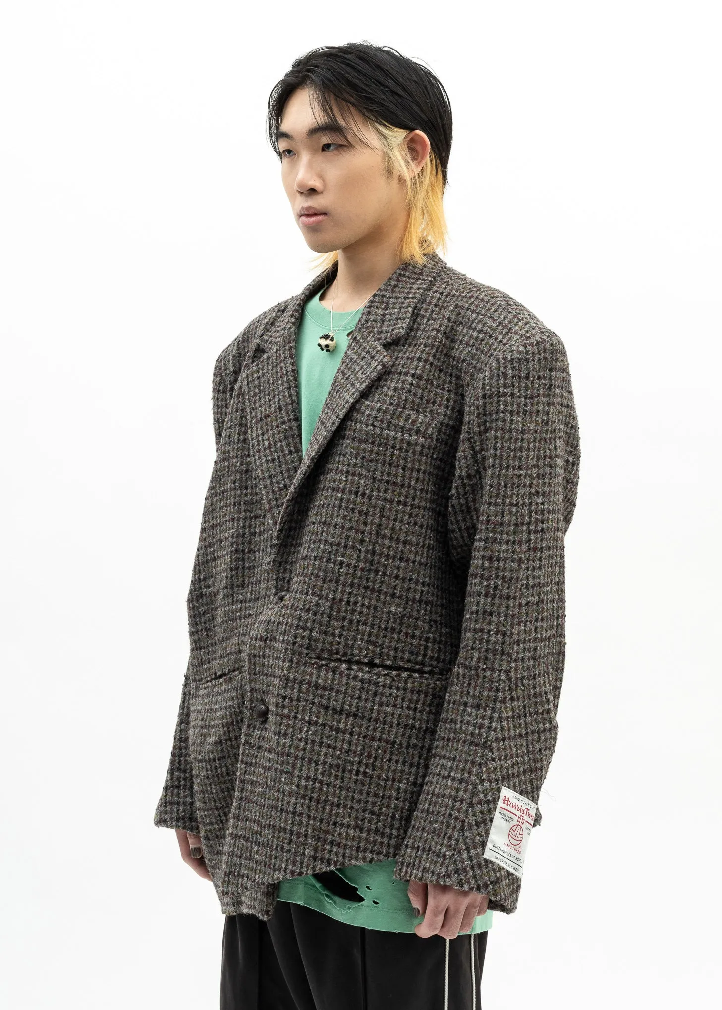 GREY ZOMBIE SILHOUETTE TAILOED JACKET