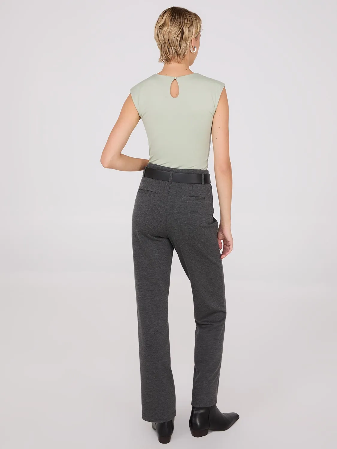 High Rise Straight Leg Pants