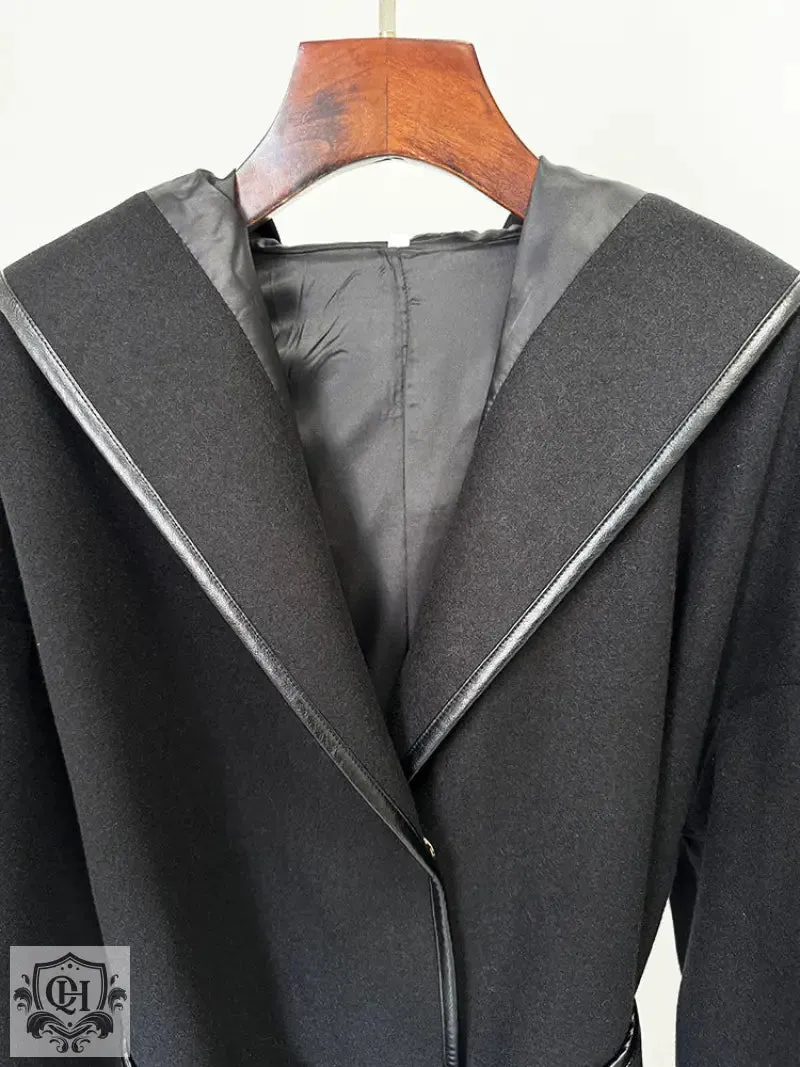Hooded Coat with Belt