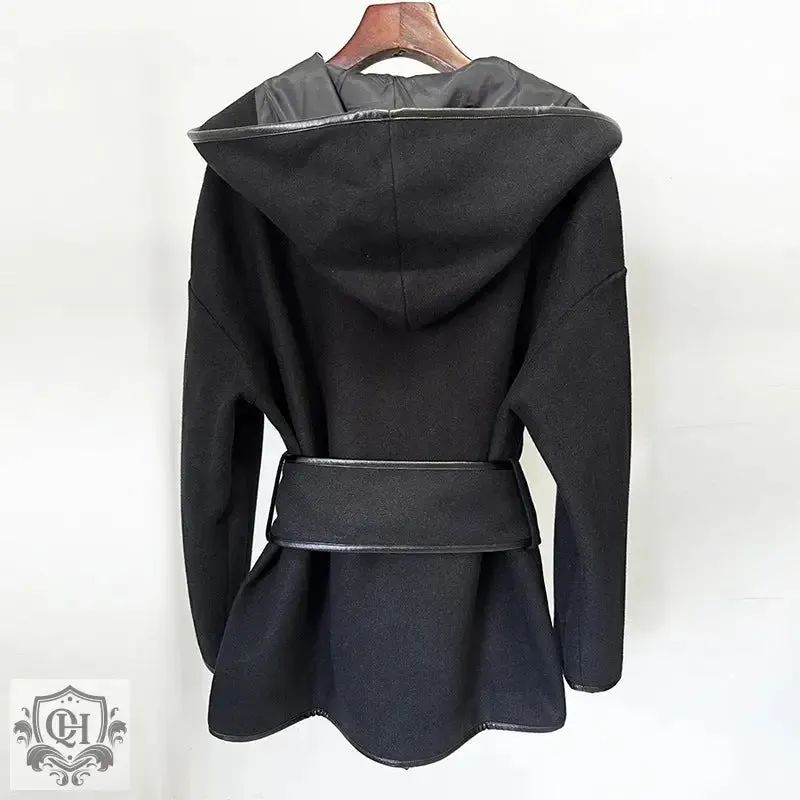 Hooded Coat with Belt