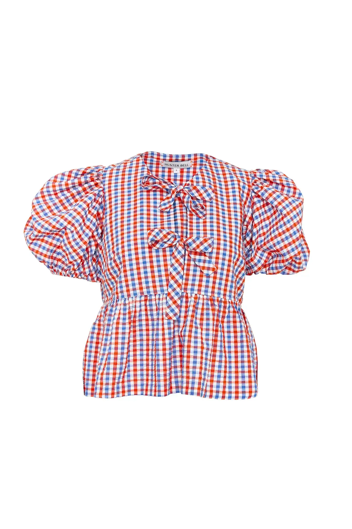 Hunter Bell Carly Top Gingham Tie Front Top