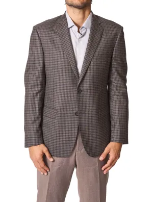 JB Britches Check Sport Coat - Dark Taupe