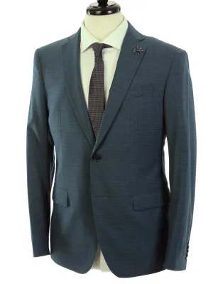 John Varvatos BLEECKER Half-Canvassed Green Two Button Wool Blend Blazer