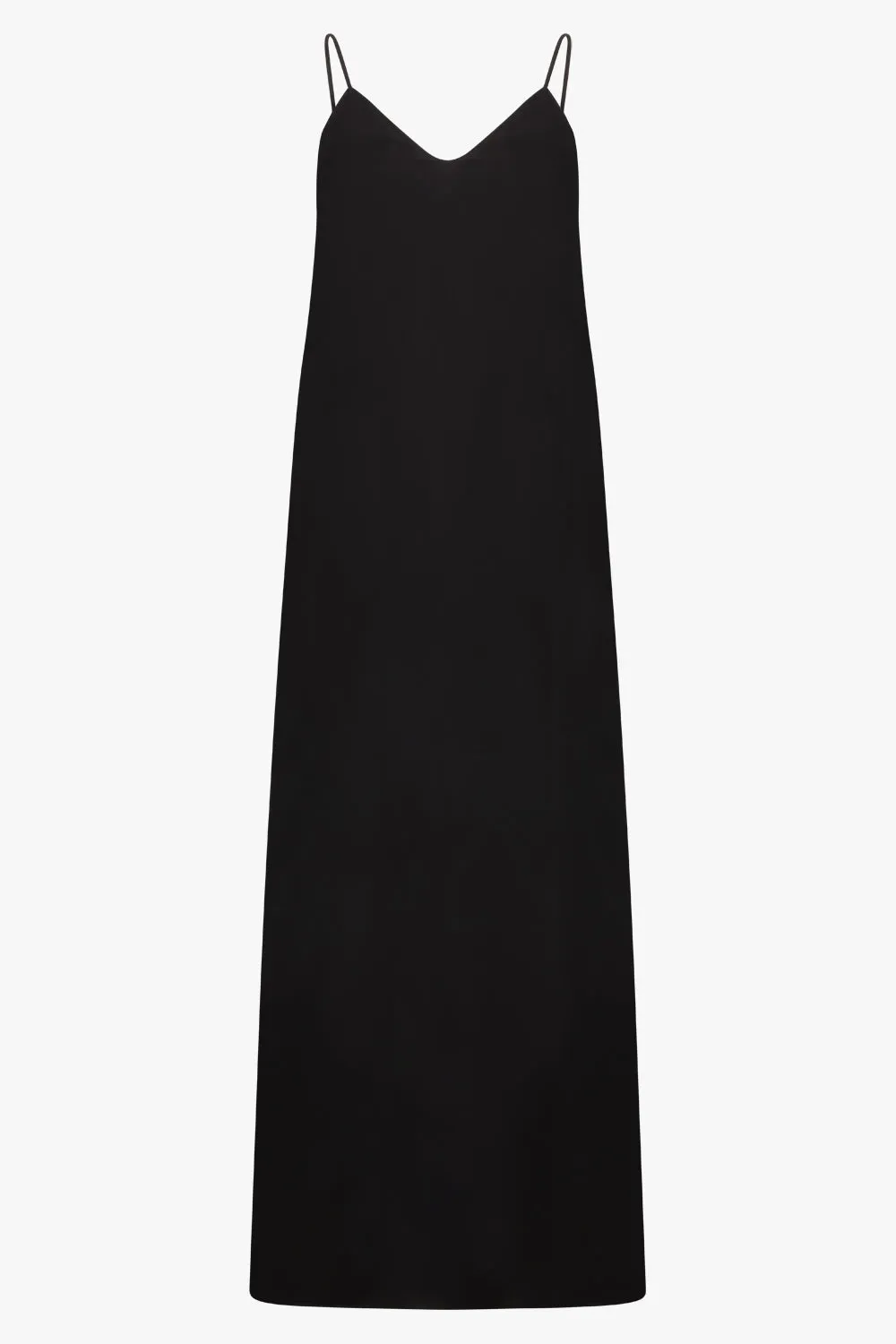 Kole Thin Strap V-Neck Maxi Dress | Black