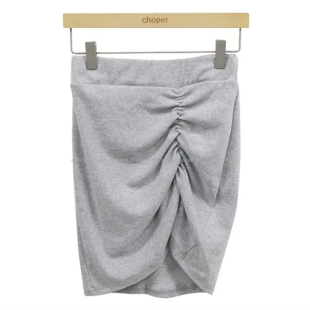 Korean High Waist Fold Dress Elastic Skirt Sexy Hip Flattering Women Slim Look A-Line Skirt