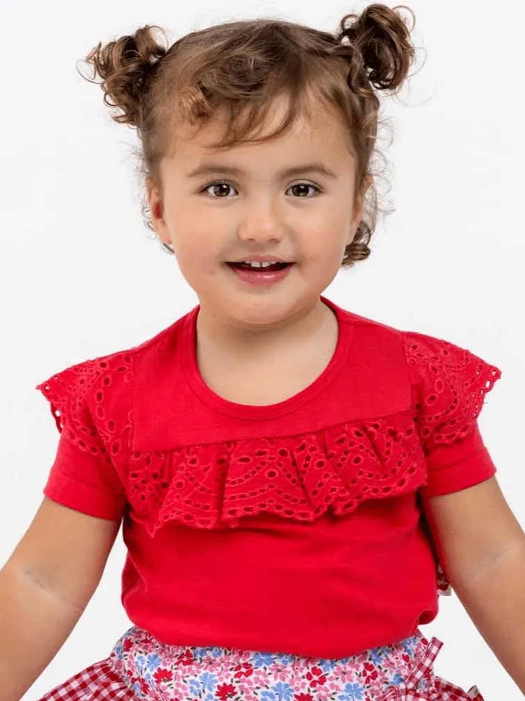 Lace Front Red Tee