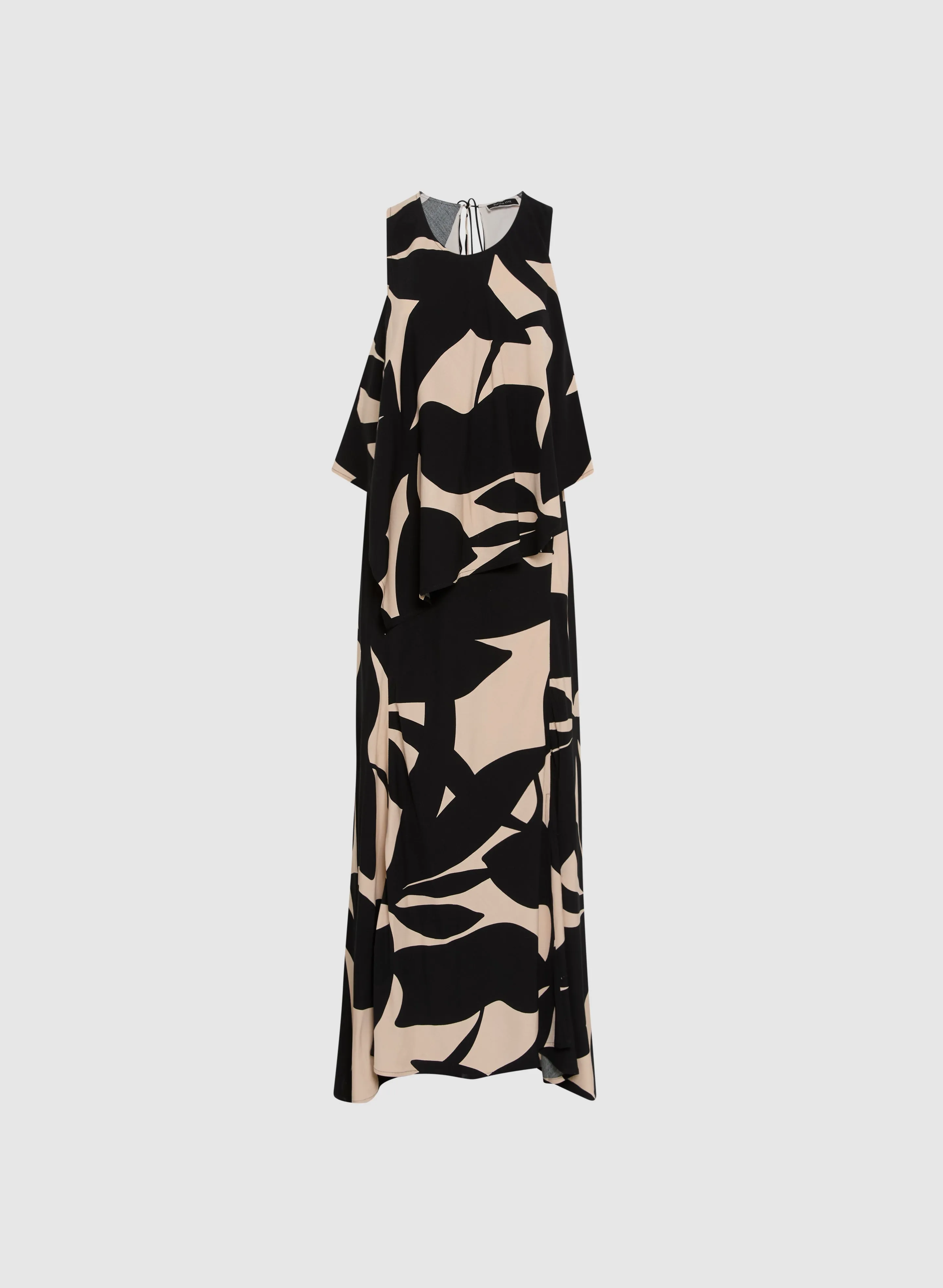 Leaf Print Tiered Dress
