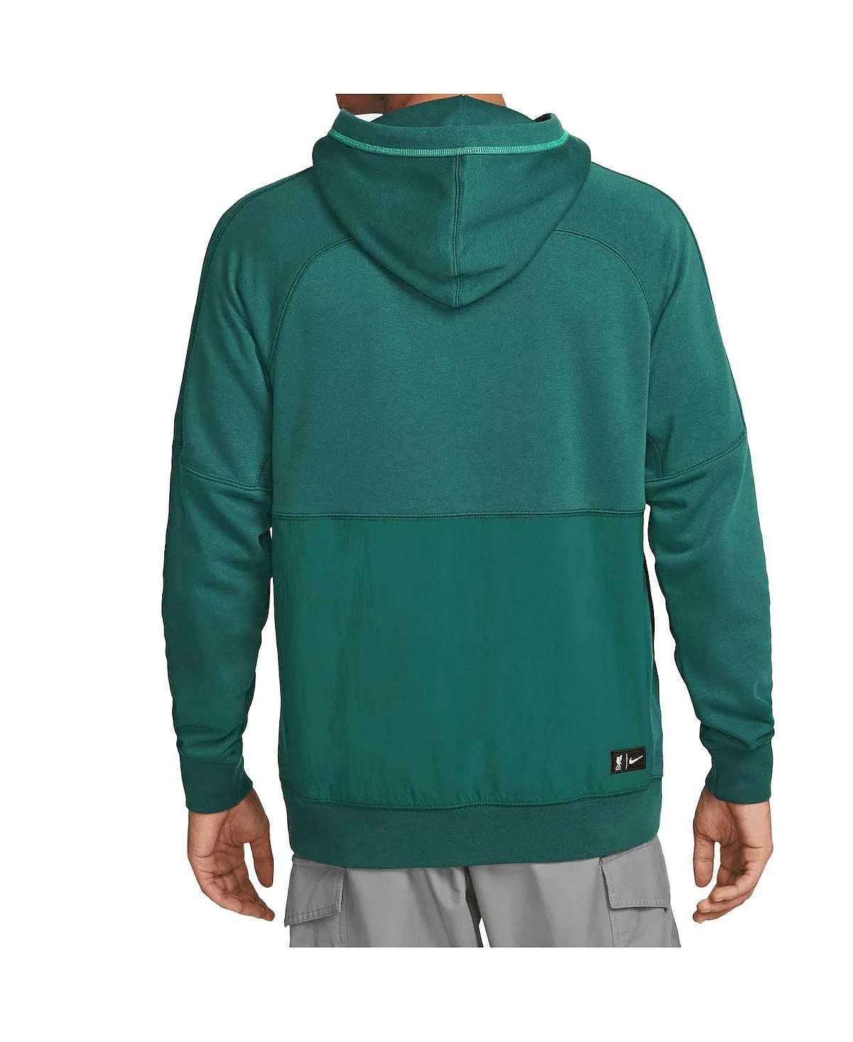 Mens Nike Liverpool Travel Fleece Hoodie in Turquoise
