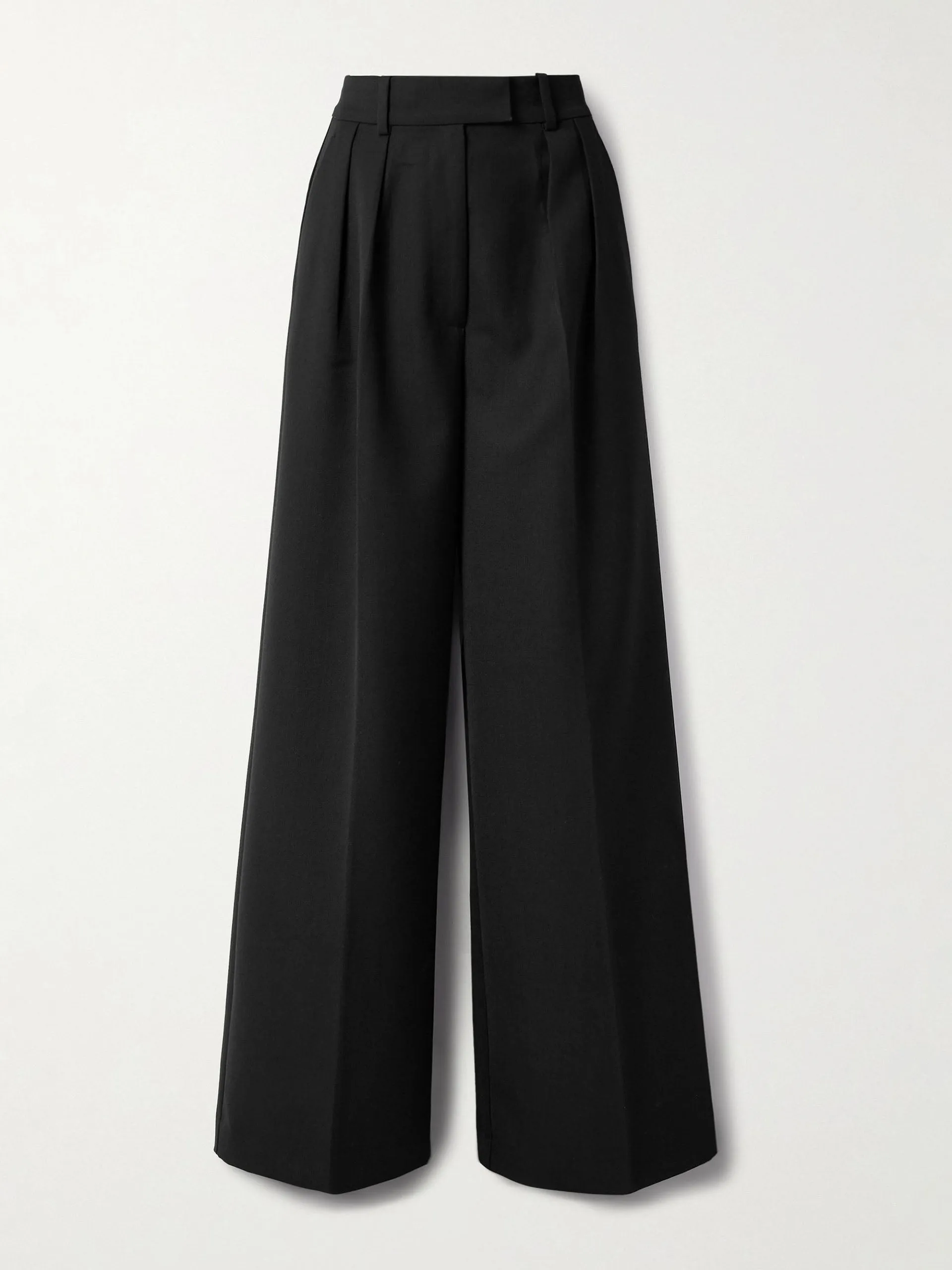 Lou pleated woven wide-leg pants