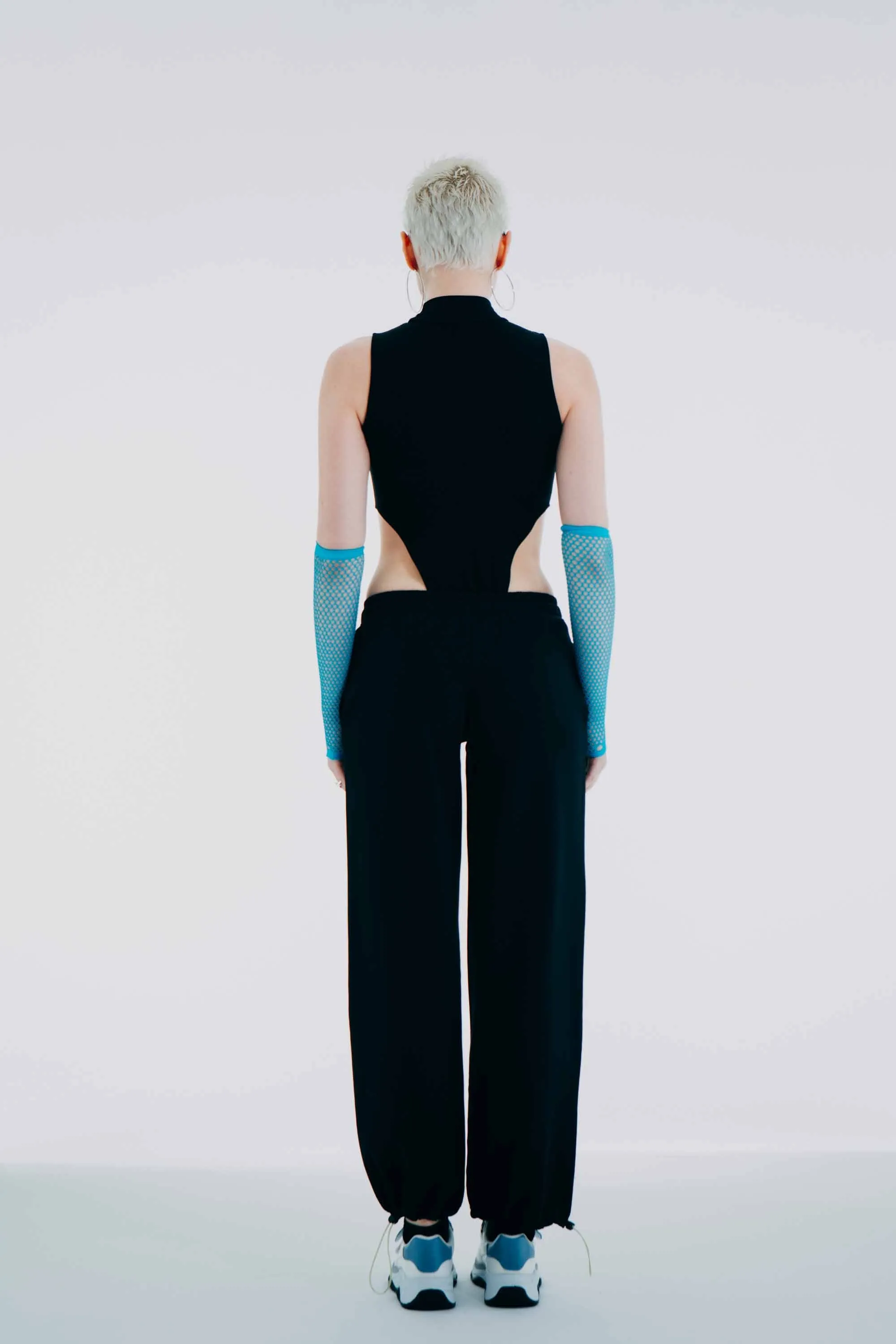 Low Rise Slim Pants Black