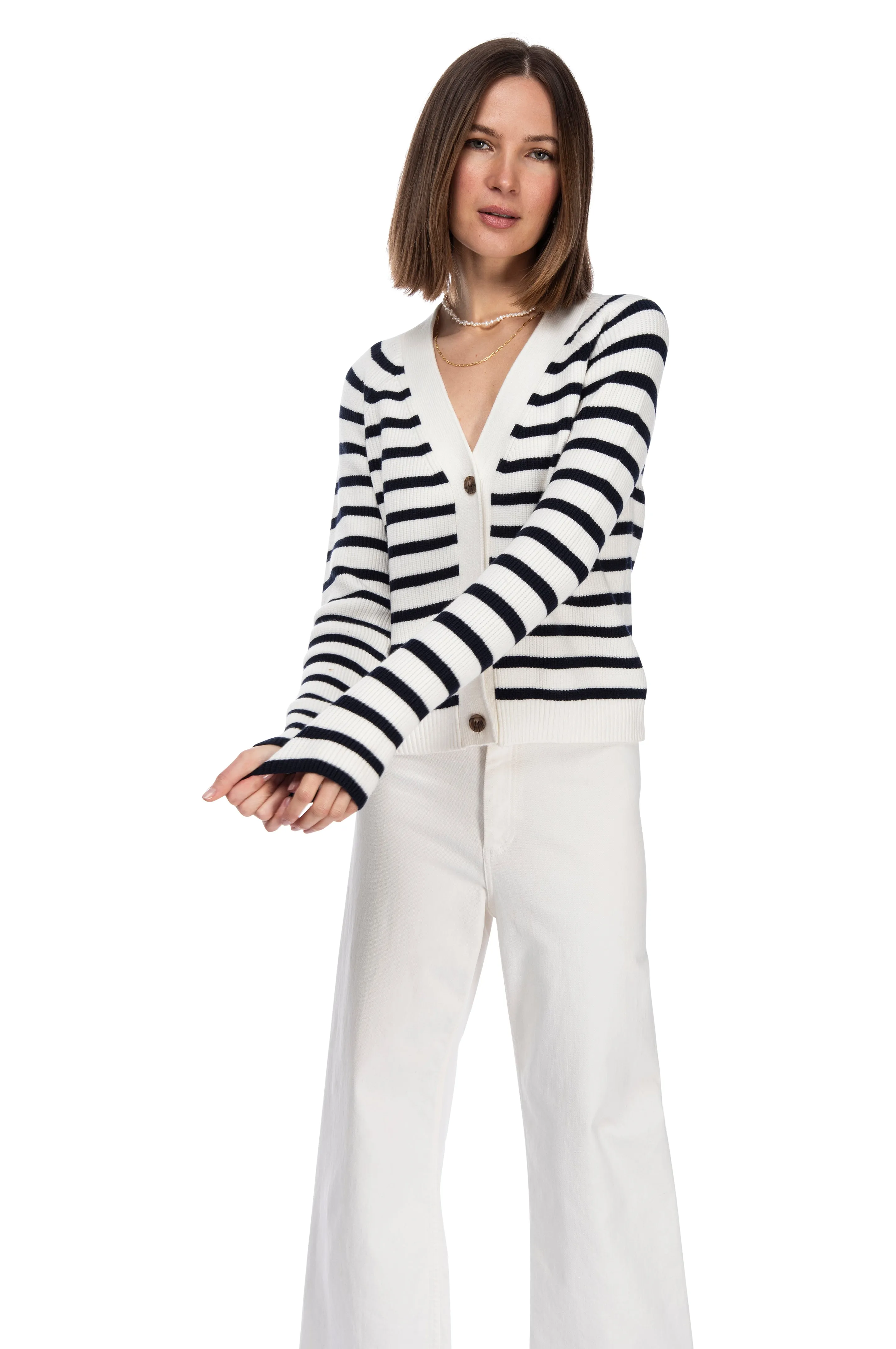 LS STRIPE CARDIGAN