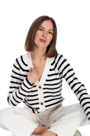 LS STRIPE CARDIGAN
