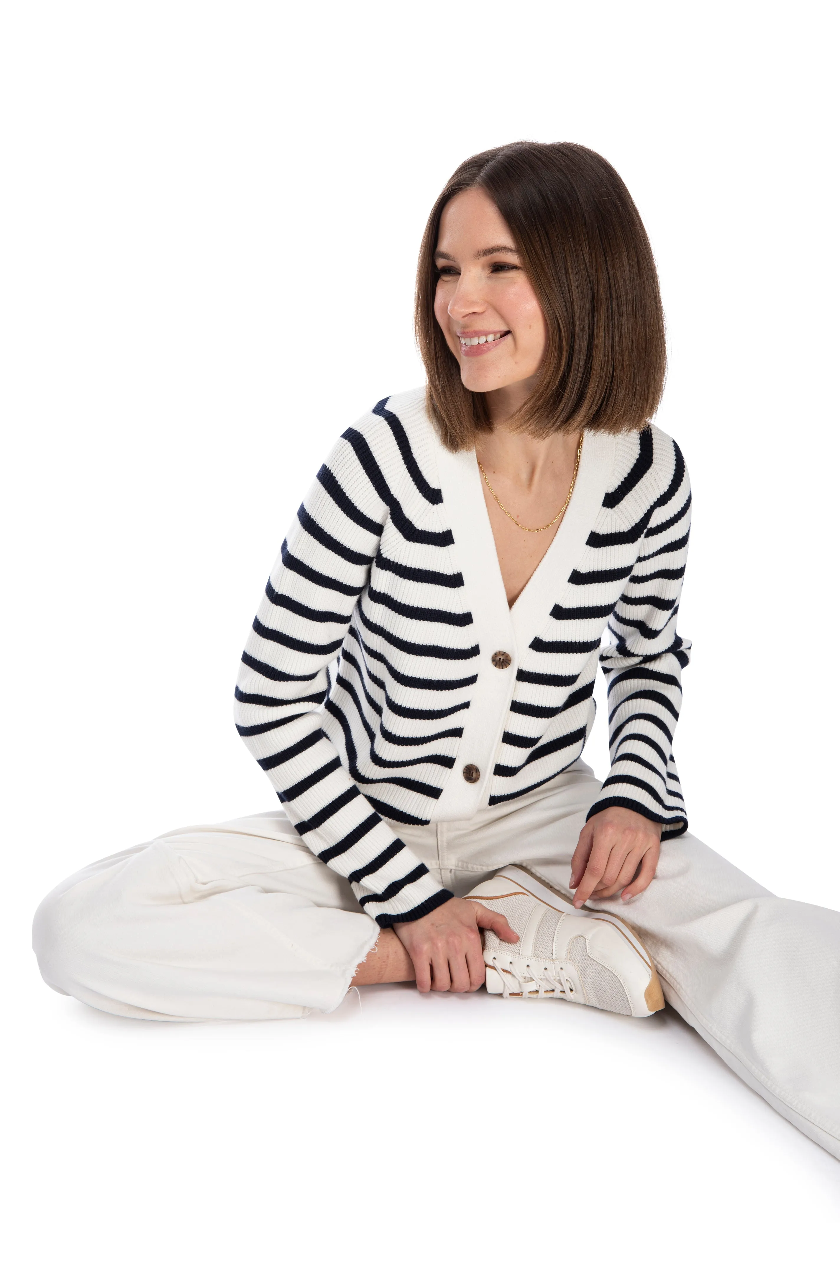 LS STRIPE CARDIGAN