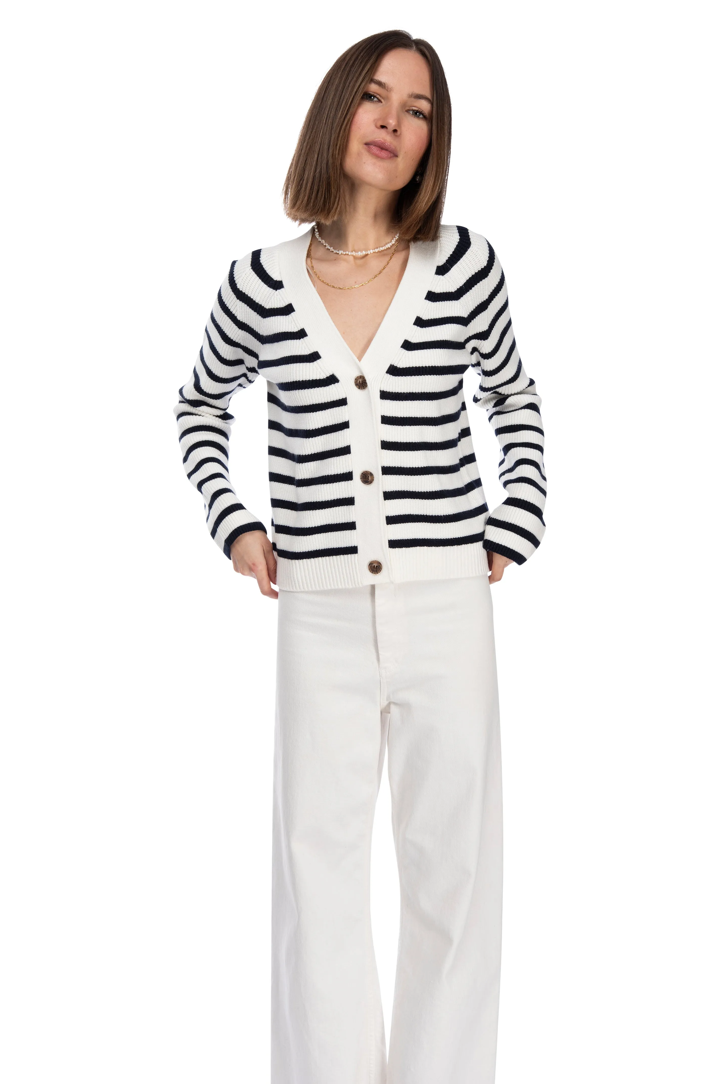 LS STRIPE CARDIGAN