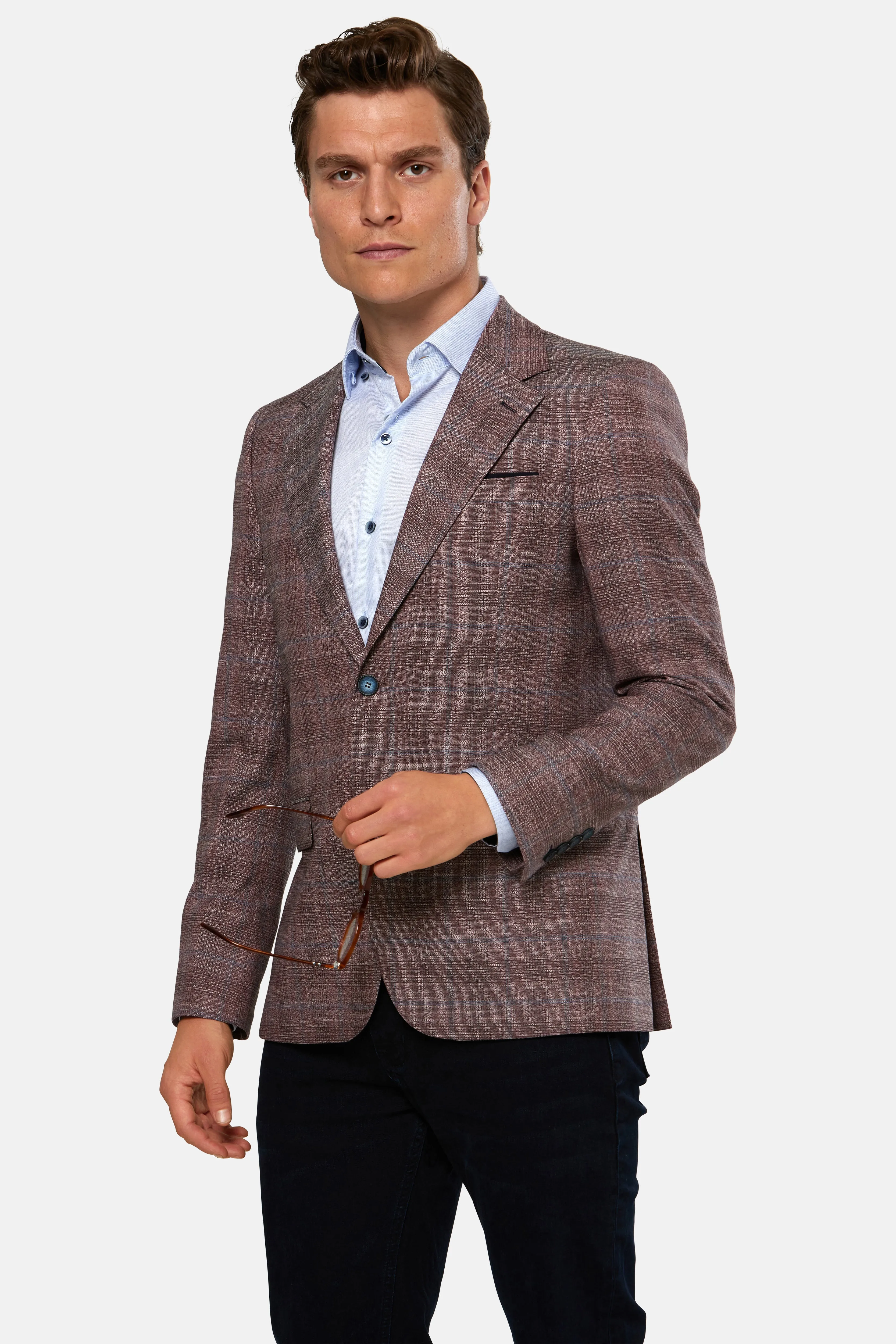 Mangusta Tapered Fit Blazer Jacket - Berry