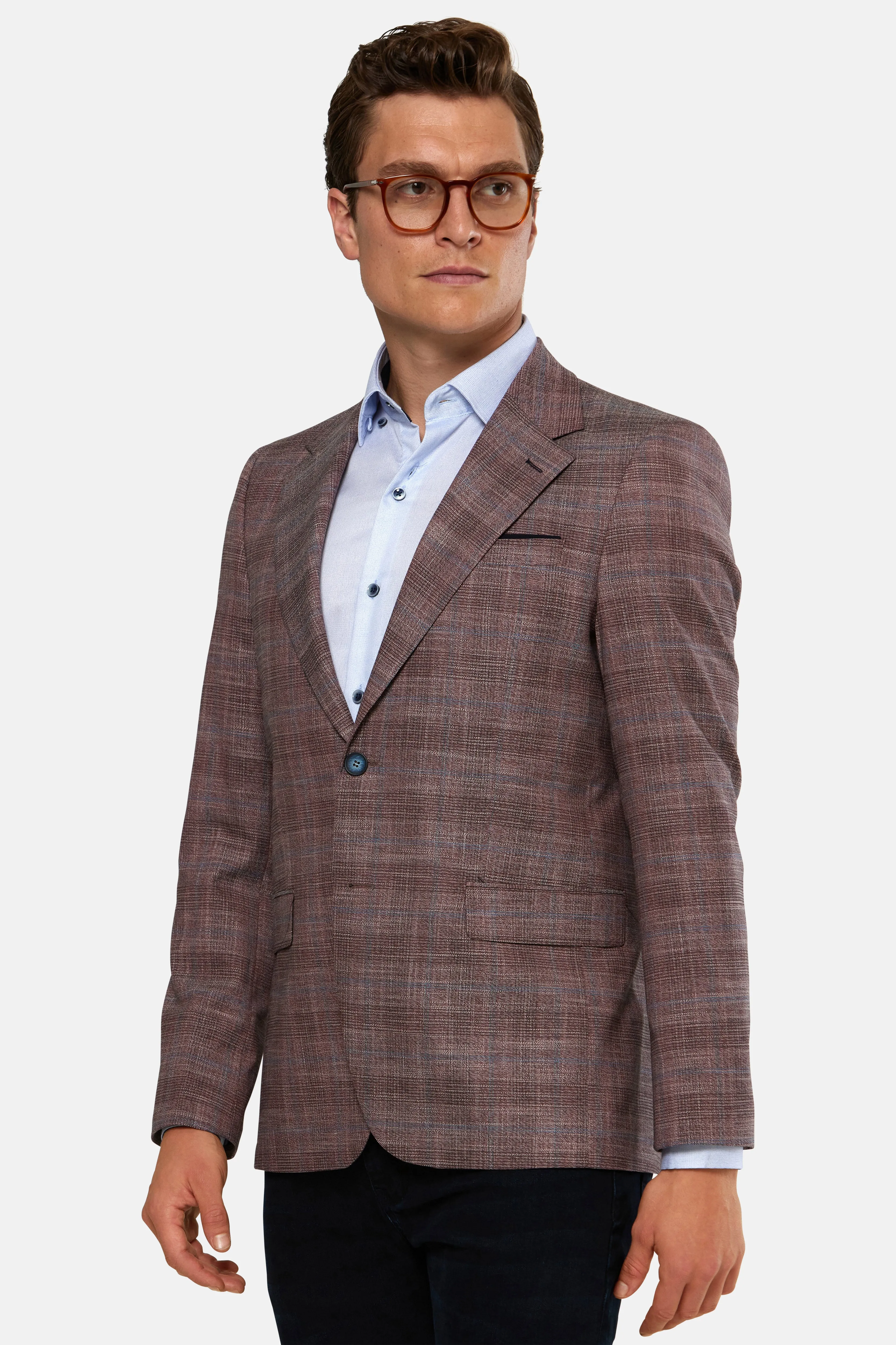Mangusta Tapered Fit Blazer Jacket - Berry