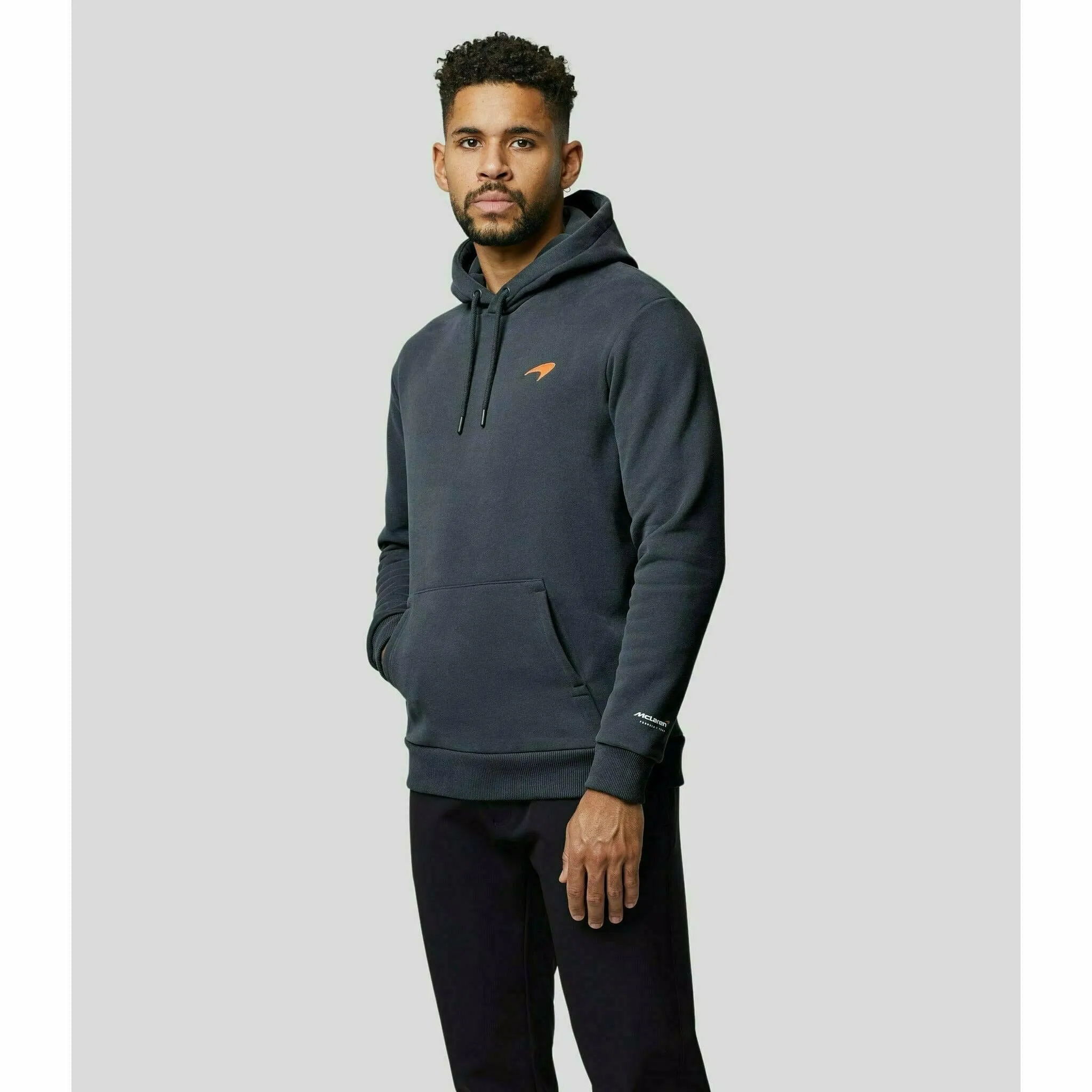 McLaren F1 Men's Small Speedmark Logo Hoodie -White/Vega Blue/Phantom