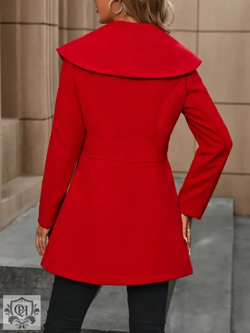 Mid-Length Collared Single Breasted Coat