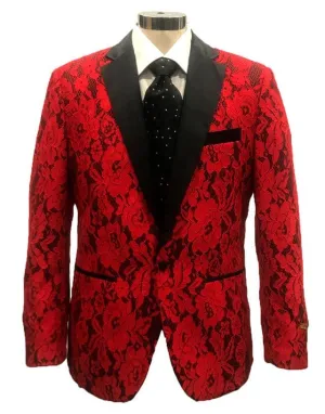 N-115 Red/Blk - Mens Wholesale Blazers