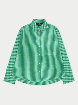 OVERSIZED GINGHAM SHIRT - GREEN