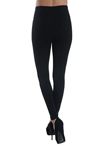 P1860 Botton Detailed Ponte Leggings (More color options)