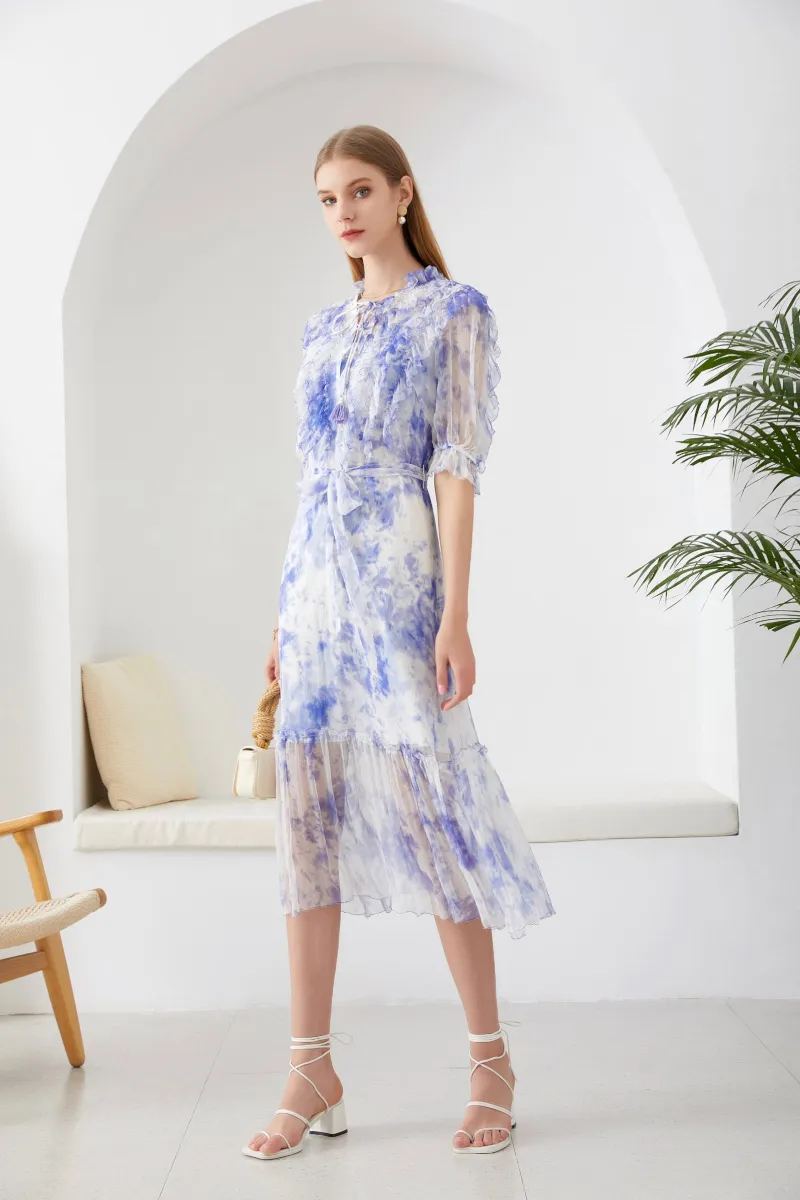 Paris Silk Dress Lavender