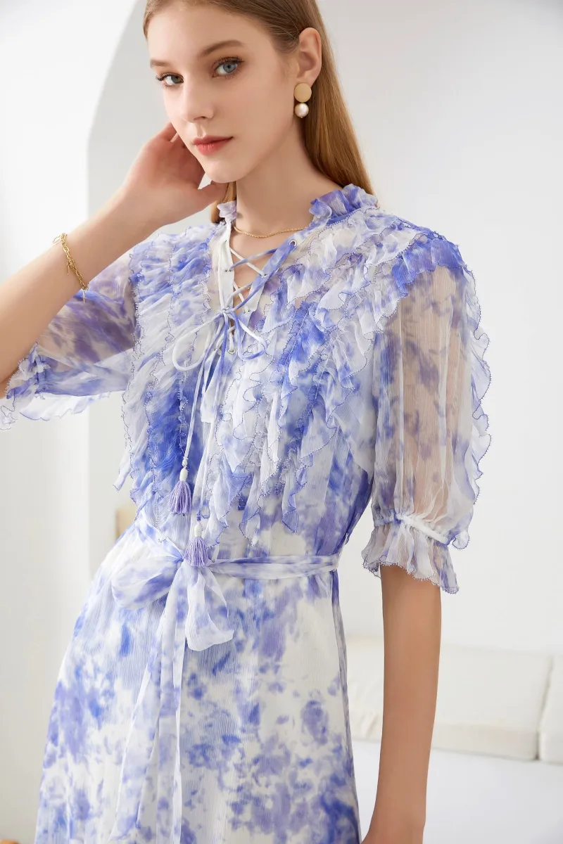 Paris Silk Dress Lavender
