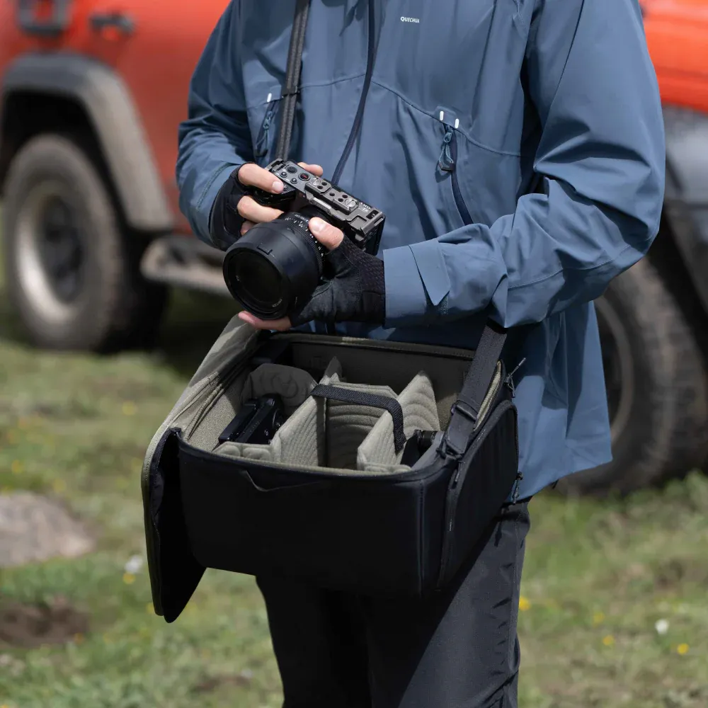 PGYTECH Camera Insert Bag - Modular Storage Oraganizer for Camera & Drone Gear Backpacks with Steel Frame Structure, High-Density Foam, Splash-Proof Design & Shoulder Bag Function