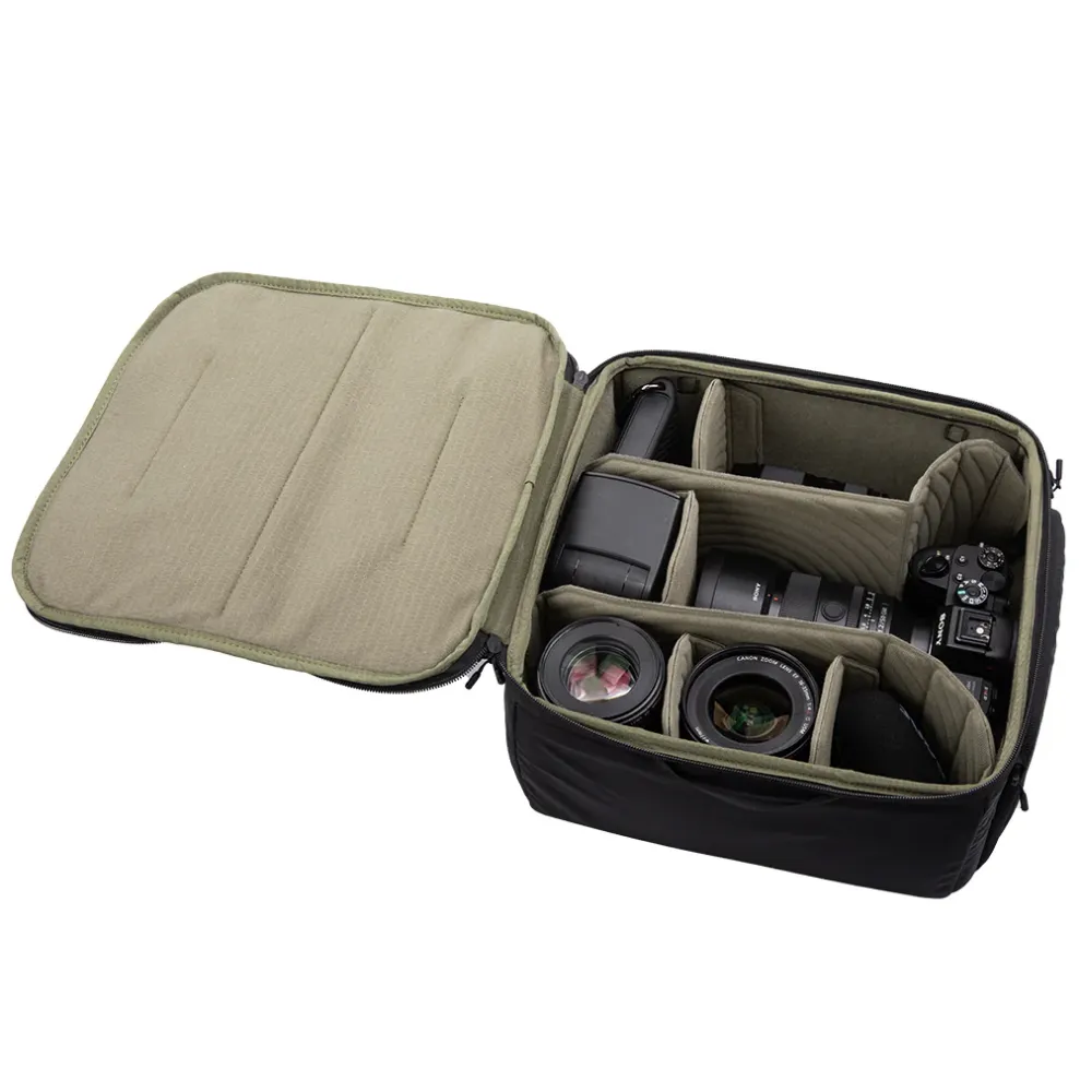 PGYTECH Camera Insert Bag - Modular Storage Oraganizer for Camera & Drone Gear Backpacks with Steel Frame Structure, High-Density Foam, Splash-Proof Design & Shoulder Bag Function