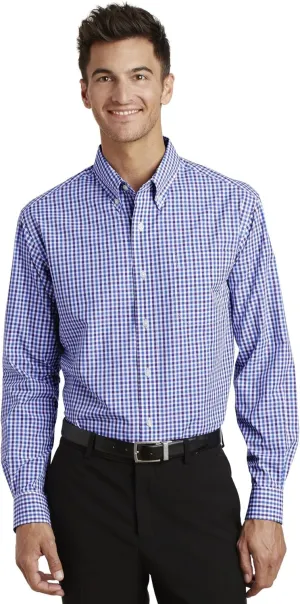 Port Authority Men's Long Sleeve Gingham Easy Care Shirt