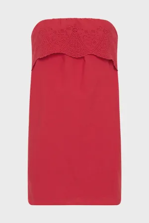 Posse Beryl Strapless Mini Dress in Ruby