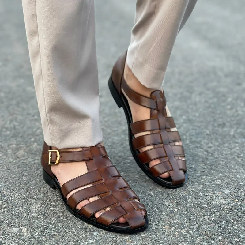 Pure Leather Handmade SS-230 Brown