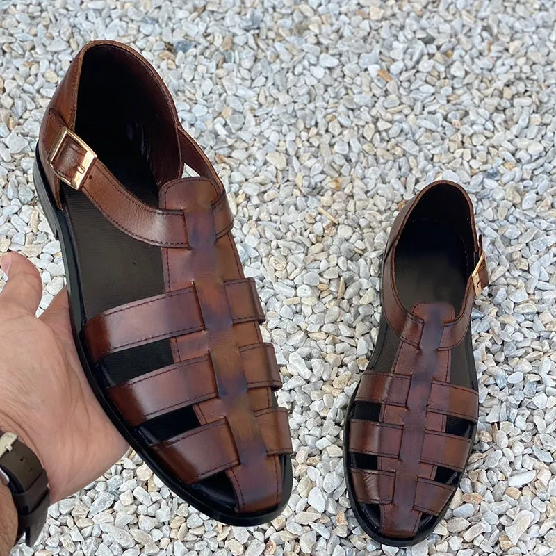 Pure Leather Handmade SS-230 Brown