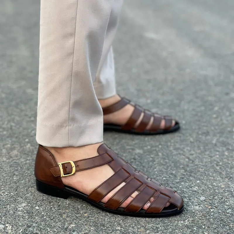 Pure Leather Handmade SS-230 Brown