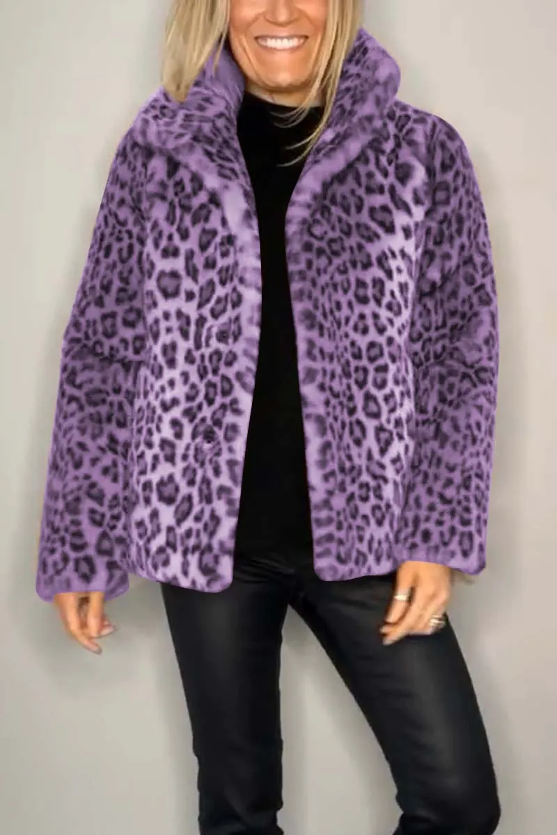 Queeny | Classic Women's Leopard Print Winter Coat