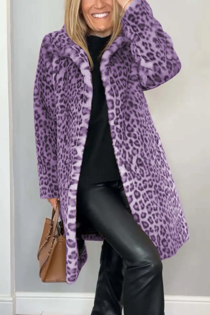 Queeny | Classic Women's Leopard Print Winter Coat