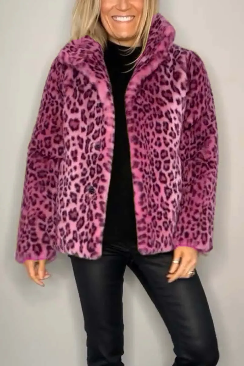 Queeny | Classic Women's Leopard Print Winter Coat