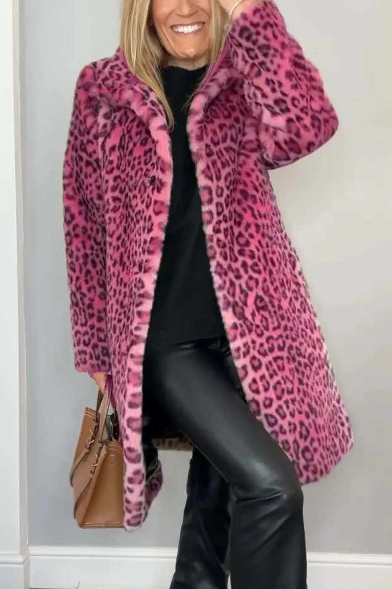 Queeny | Classic Women's Leopard Print Winter Coat
