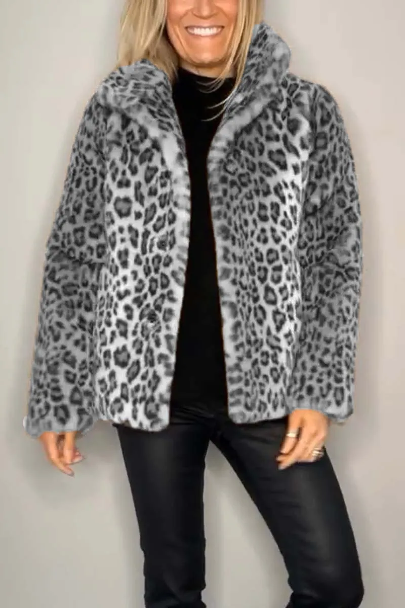 Queeny | Classic Women's Leopard Print Winter Coat